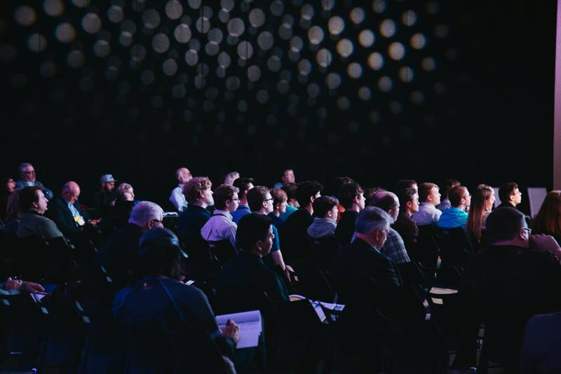 Audience at a technology conference